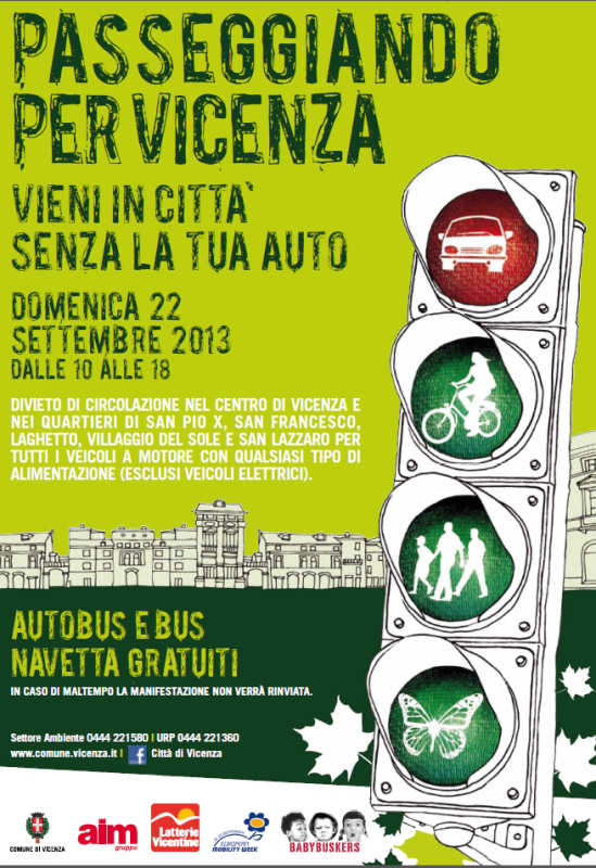 “Passeggiando per Vicenza - Vieni in città senza la tua auto”