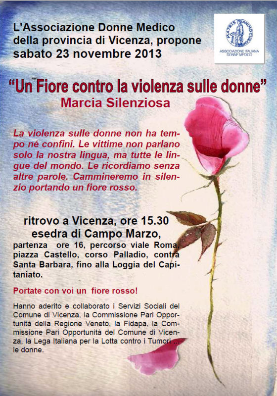 Marcia silenziosa - Un fiore contro la violenza sulle donne