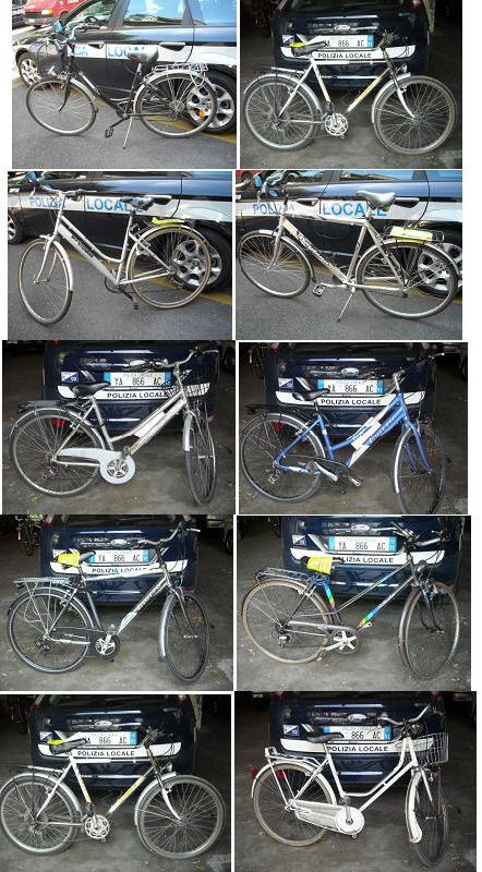 La polizia ritrova dieci biciclette rubate - GUARDA LE FOTO