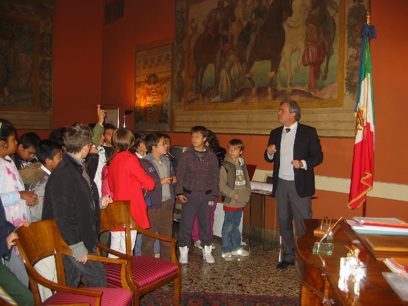 Palazzo Trissino, ieri una scolaresca in visita