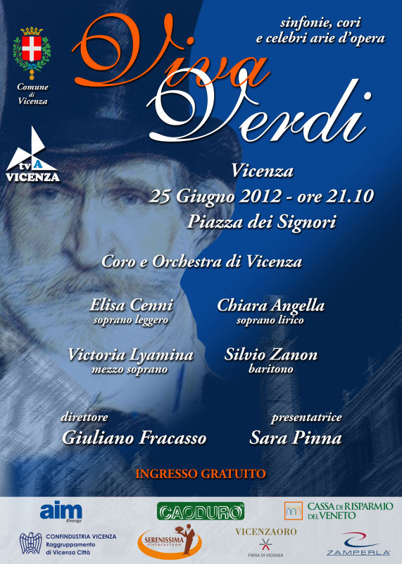 Viva Verdi, l’ottava edizione lunedì 25 giugno in piazza dei Signori