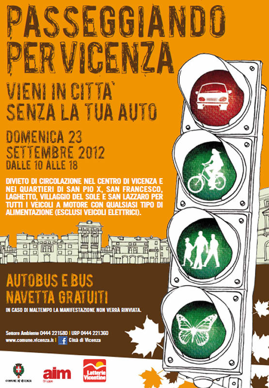 Domenica 23 settembre “Passeggiando per Vicenza - Vieni in città senza la tua auto”