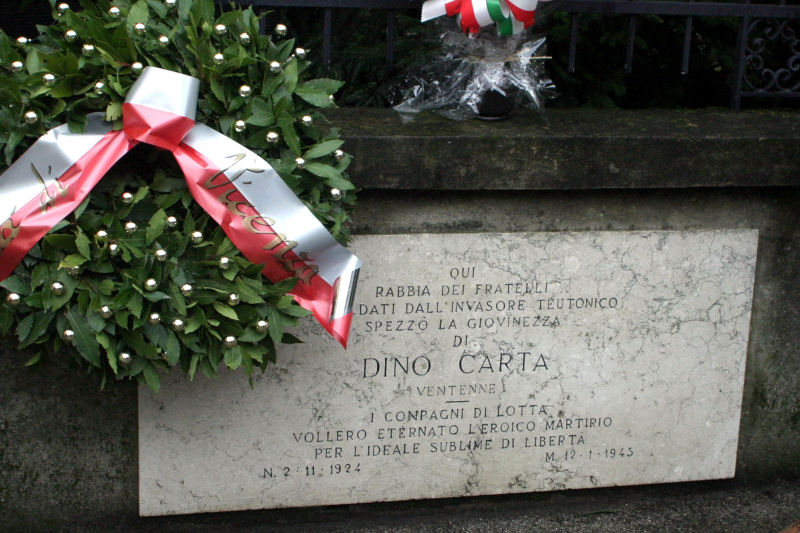 Sabato 12 gennaio la commemorazione del partigiano Dino Carta