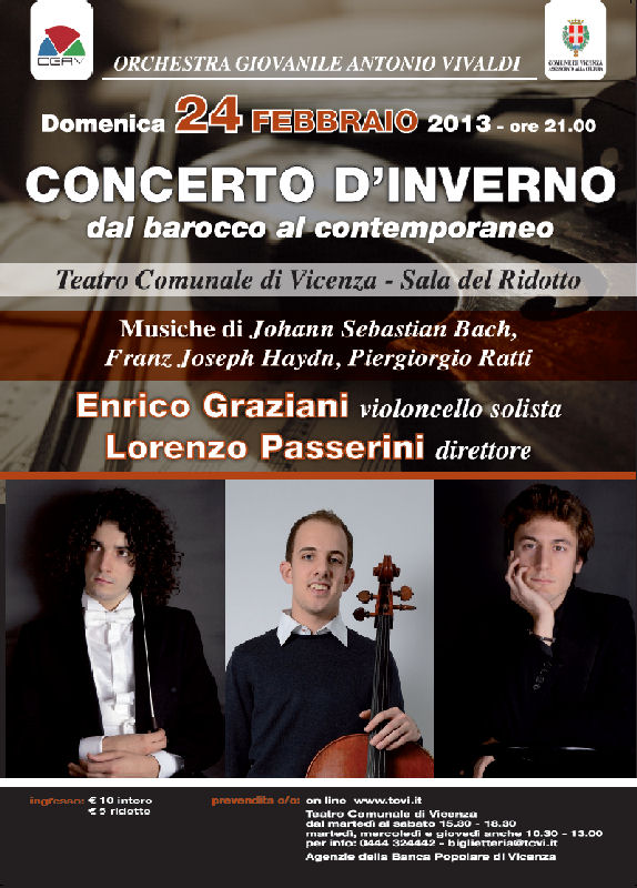 “Concerto d'inverno” con l’Orchestra Giovanile Antonio Vivaldi