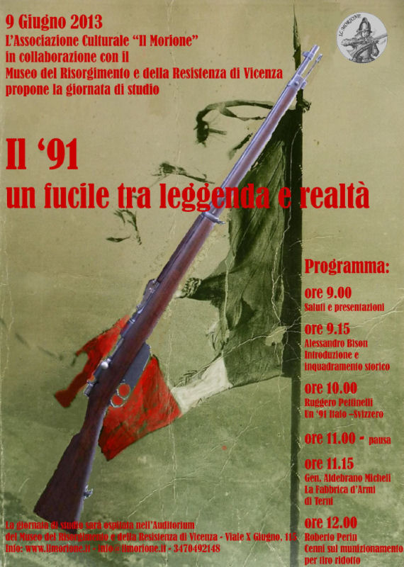 Il fucile '91, il 9 giugno convegno al Museo del Risorgimento e della Resistenza