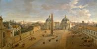 Veduta di piazza del Popolo a Roma di Gaspar Van Wittel