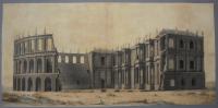 disegno di Giovanni Miglioranza, "Veduta del Teatro Berga attraverso lo spaccato delle gradinate", restaurato grazie ai fondi raccolti durante la Notte dei Musei 2015