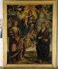 Girolamo Dal Toso  (documentato a Vicenza dal 1500 al 1551), " Madonna con il Bambino in gloria tra le sante Caterina e Apollonia" , tela