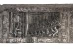 Fregio monocromo nell'antiodeo del Teatro Olimpico che raffigura l'ambasceria giapponese