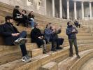 la delegazione in visita al Teatro Olimpico