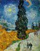 "Sentiero di notte in Provenza. Cipresso su un cielo stellato", Vincent Van Gogh 1890 (Otterlo, Kröller-Müller Museum)