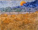 "Paesaggio con covoni e luna nascente", Vincent van Gogh 1889 (Otterlo, Kröller-Müller Museum)